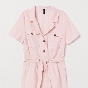 Pink short sleeve romper